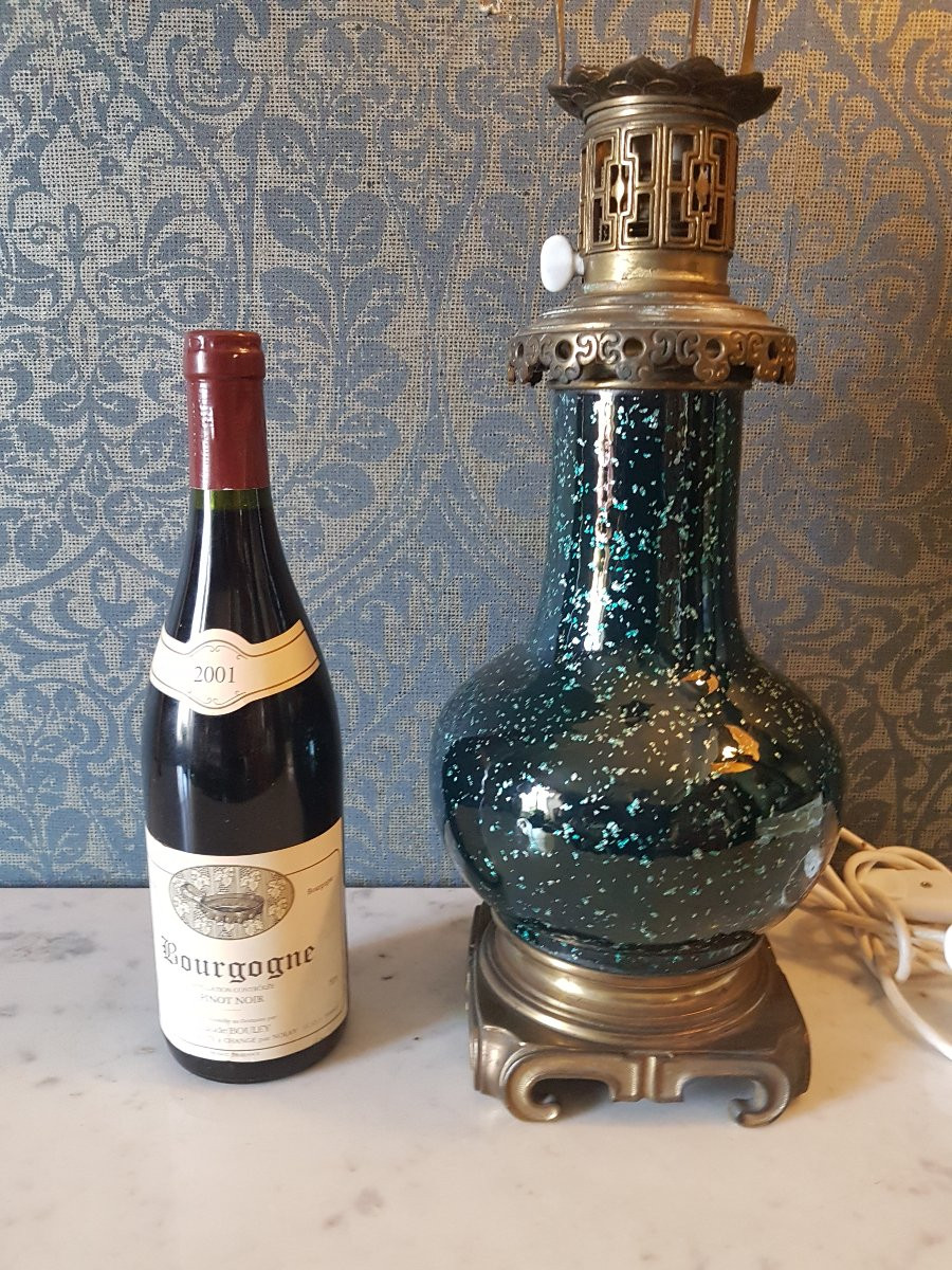 Lampe  chinoiserie  electrifie. 19eme. -photo-3