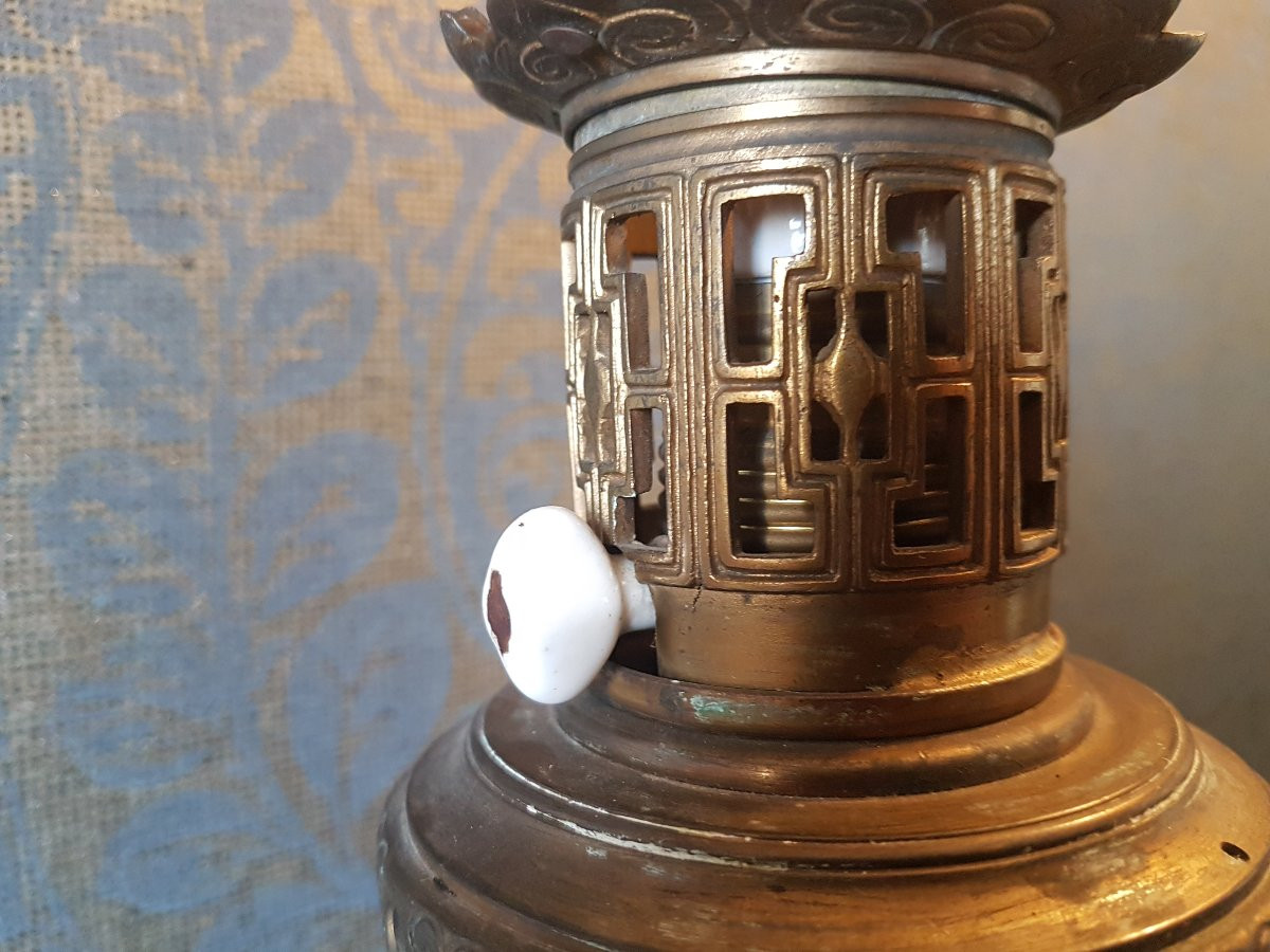 Lampe  chinoiserie  electrifie. 19eme. -photo-3