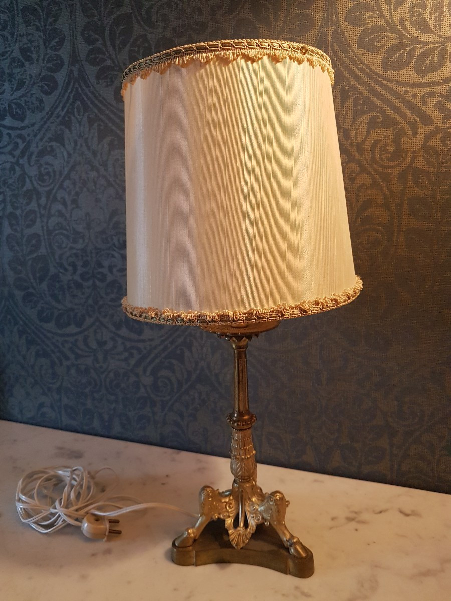 Bronze Lamp. Napoleon III. 