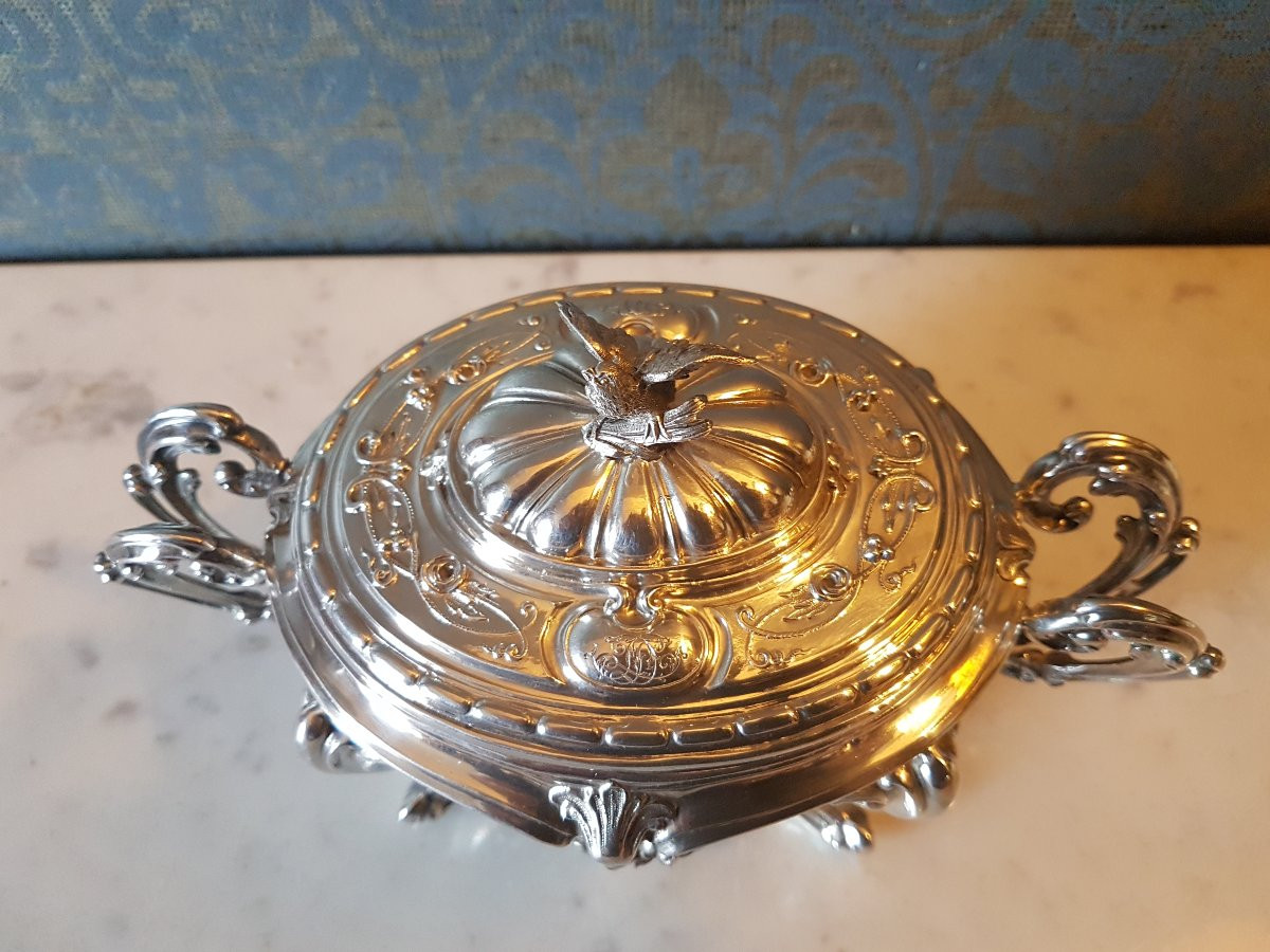 Bonbonniere en  Argent.  19eme. -photo-8