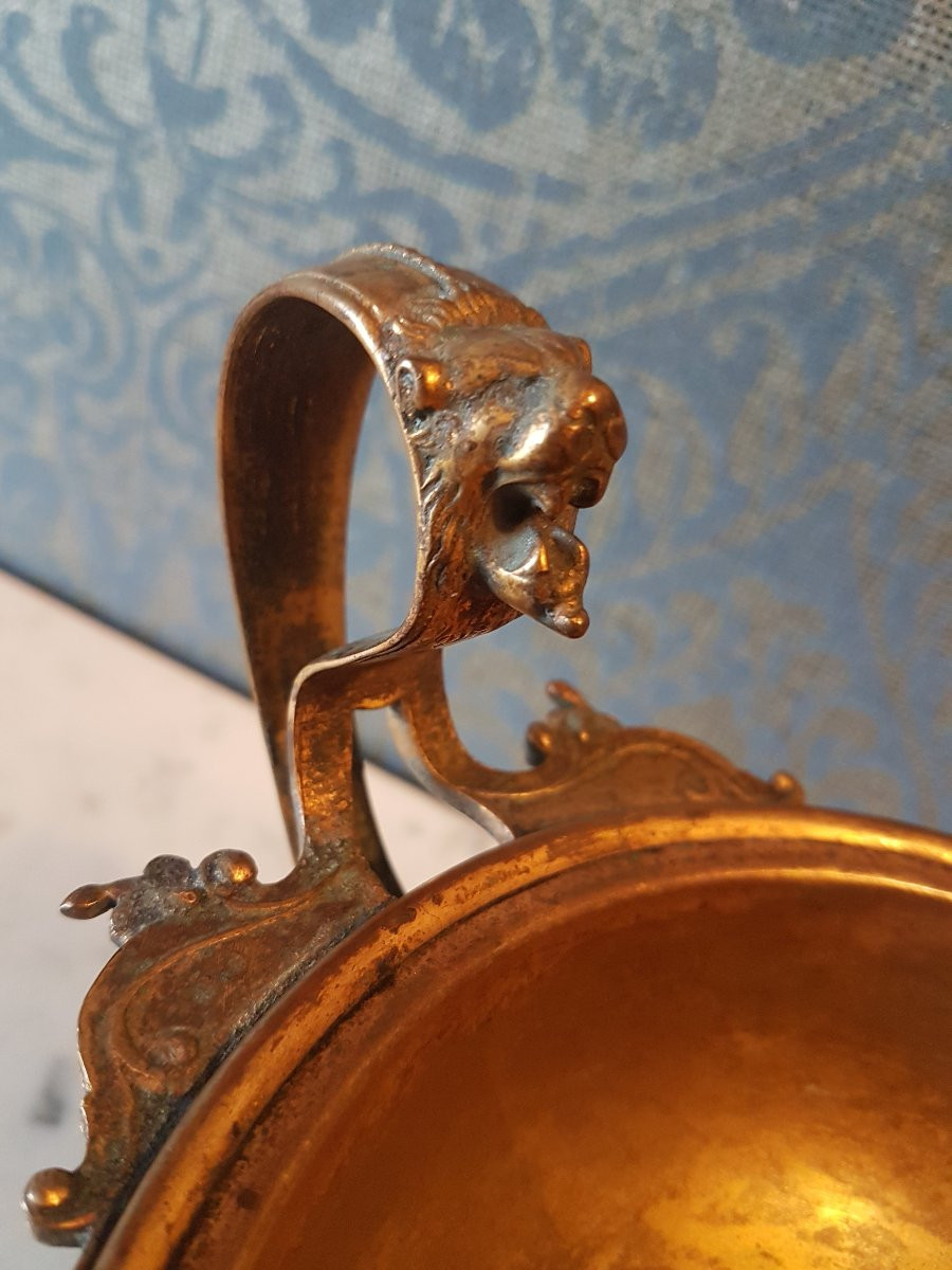 Bronze Tazza. Decorated With Putti's Relief. 19th Century -photo-6