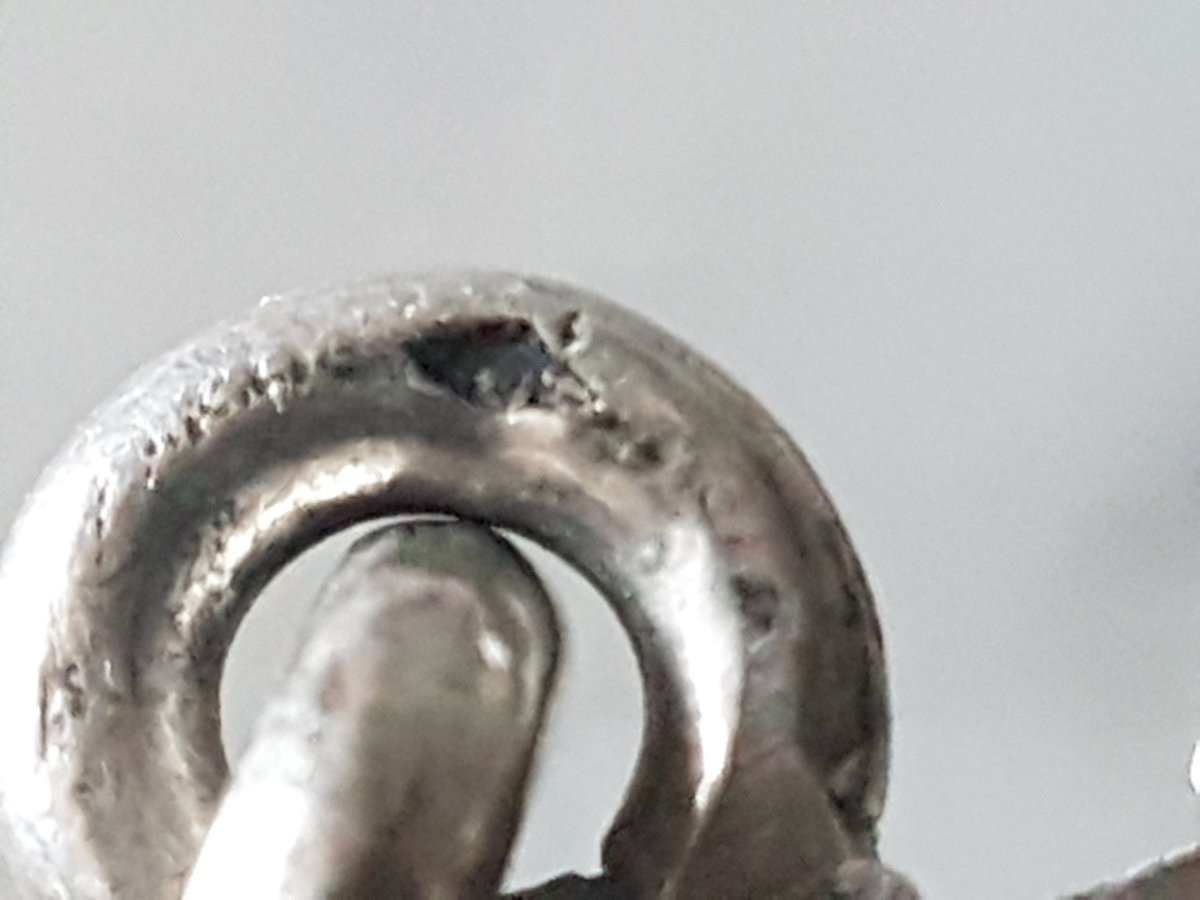 Crucifix In Solid Silver. Napoleon III. -photo-7