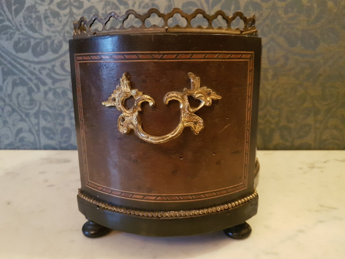 Marquetry Wooden Planter. Napoleon III -photo-4