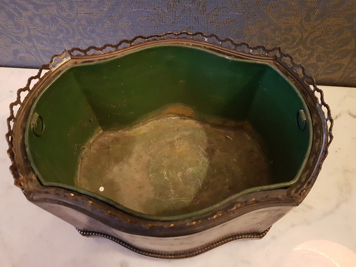 Marquetry Wooden Planter. Napoleon III -photo-3