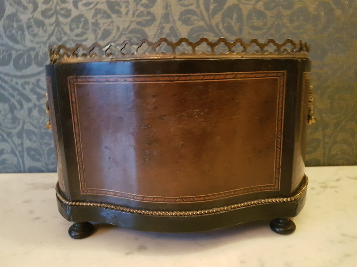 Marquetry Wooden Planter. Napoleon III -photo-4