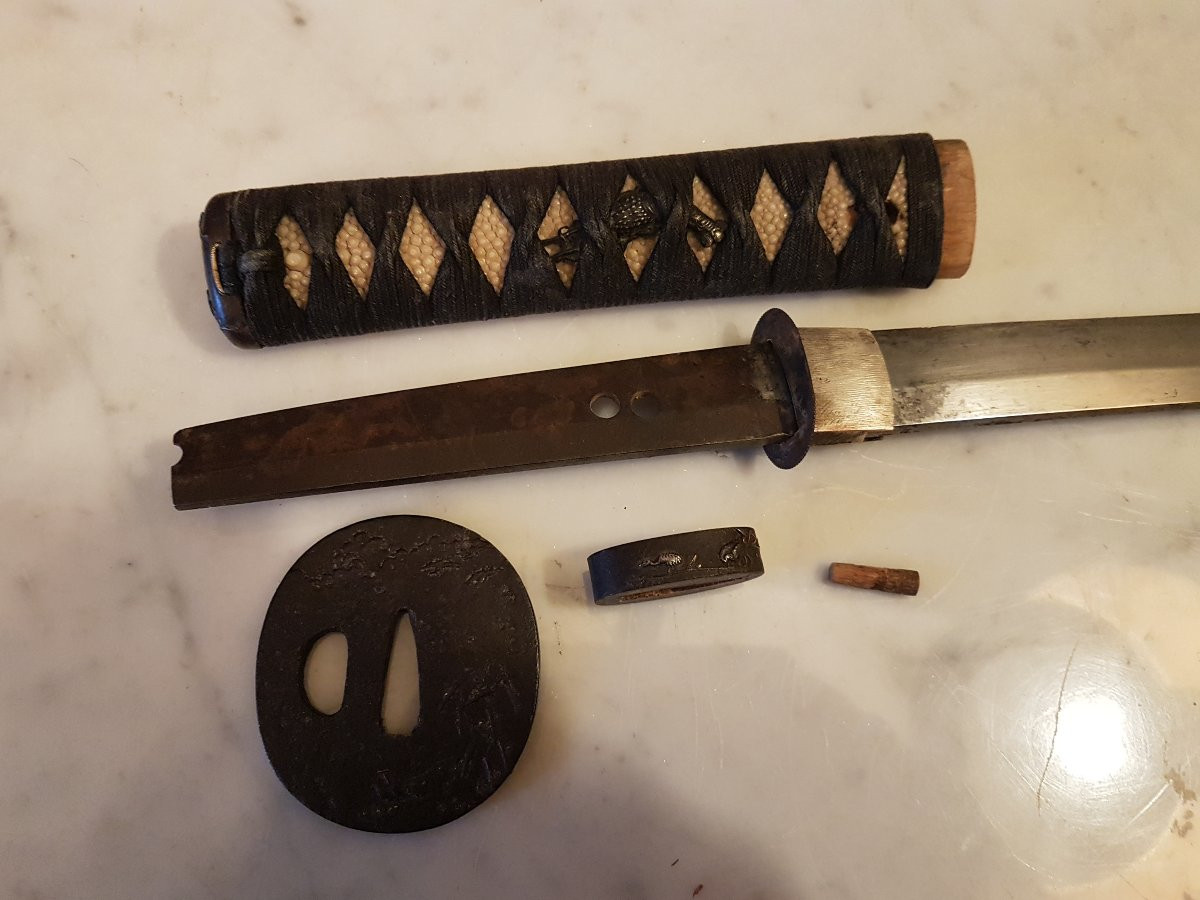 Wakizashi Samurai Saber. Japan Edo- Period.-photo-2