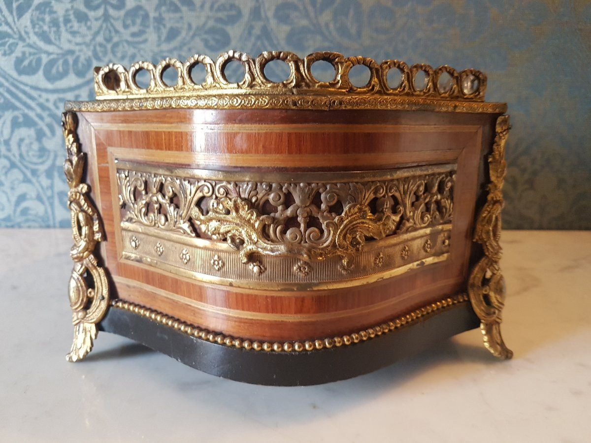 Wooden And Bronze Planter, Napoleon III, 19th Century. -photo-7