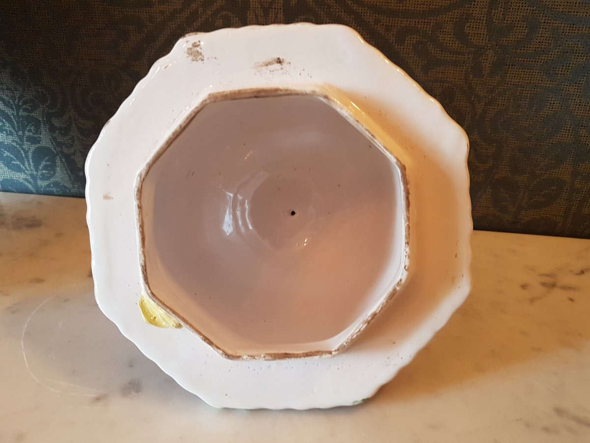 Grand vase chinoiserie en fayience.  19eme. -photo-4