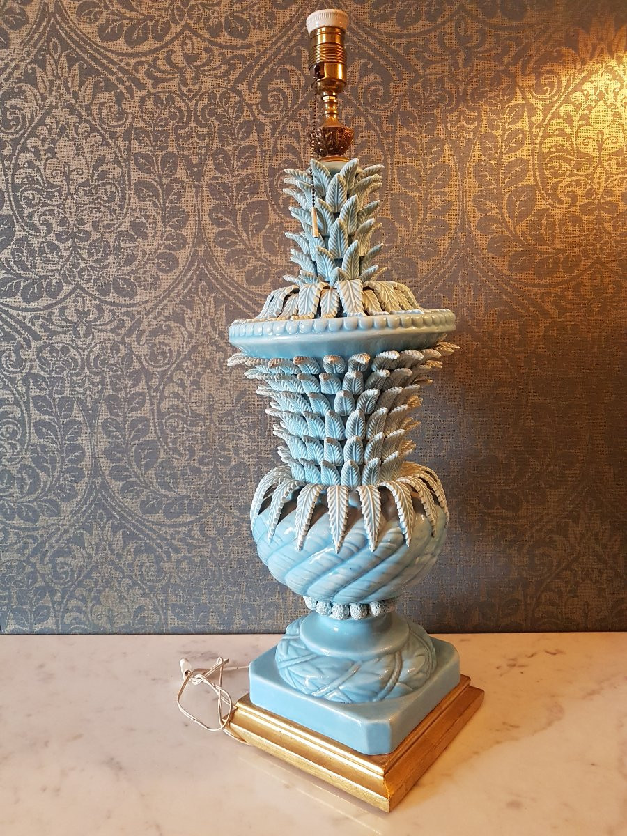 Large Porcelain Lamp-vase. 20th Century -photo-3