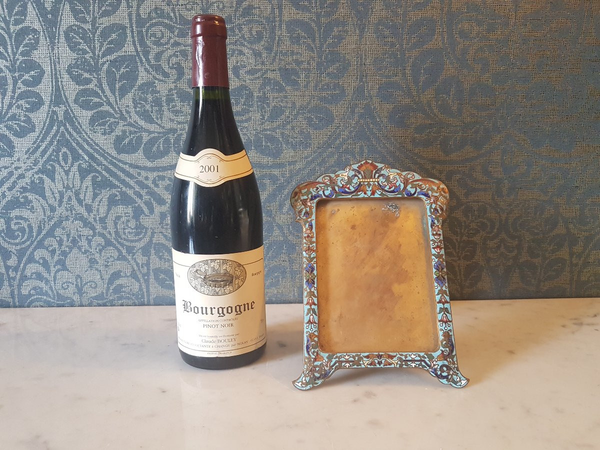 Cadre  photo en cloisonne '.  Napoleon III  19eme. -photo-2