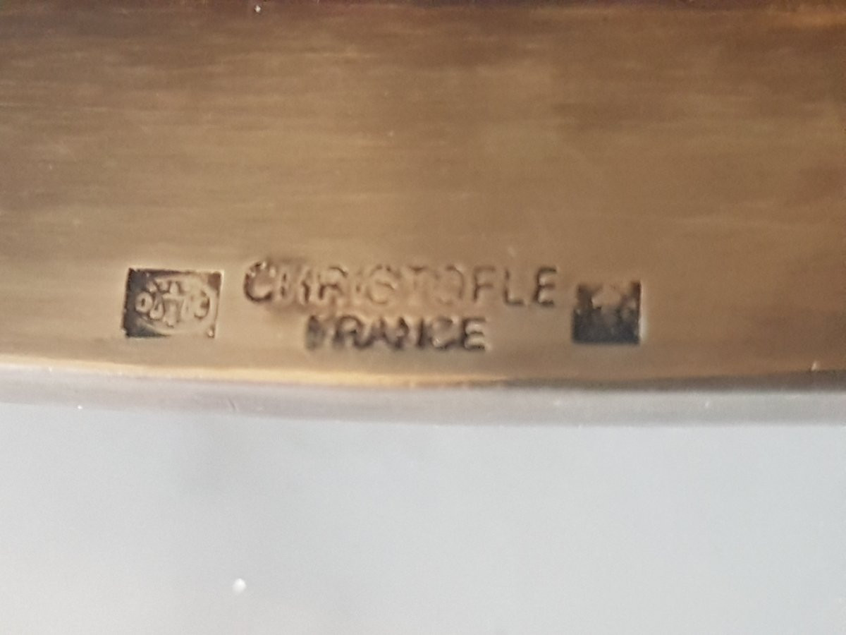 Christofle Tray, Silver-plated Metal. 20th Century. -photo-2