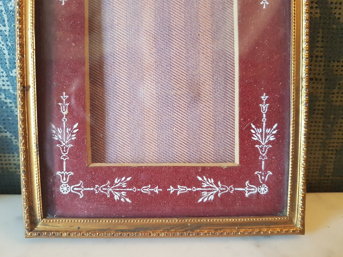 Pair Of Gilt Brass Photo Frames. Napoleon III, 19th Century. -photo-2