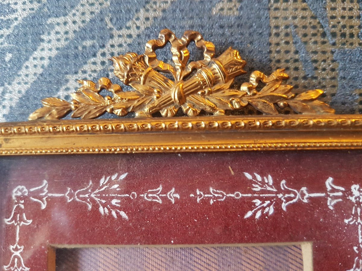 Pair Of Gilt Brass Photo Frames. Napoleon III, 19th Century. -photo-4
