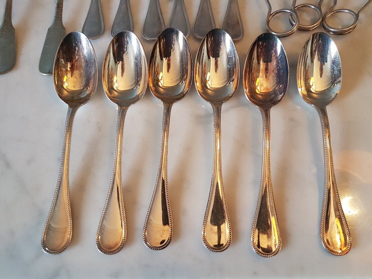 Ensemble metal-argent  Christofle, Paris. -photo-4