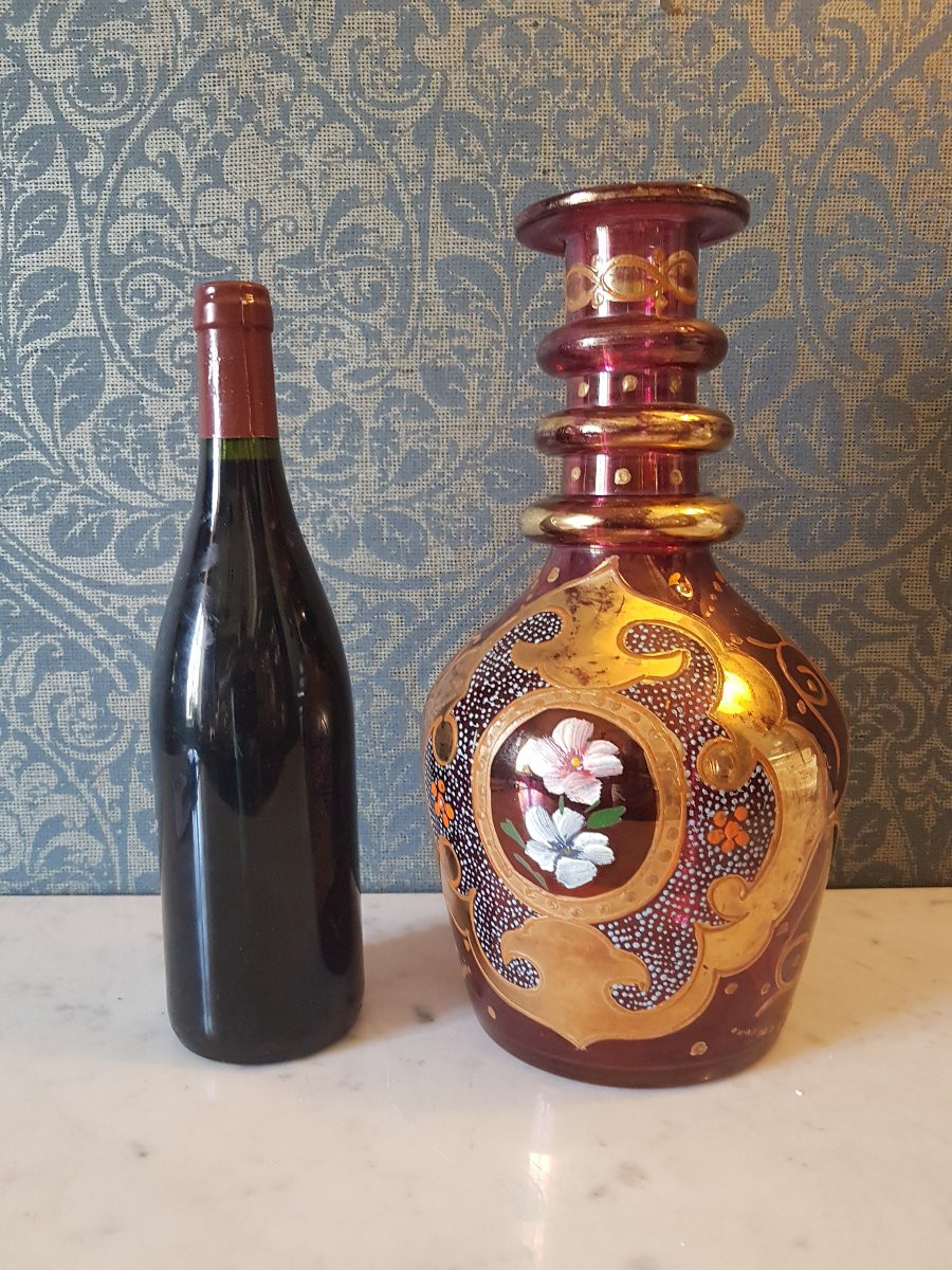 Persian Glass Vase. 19th Century.-photo-3
