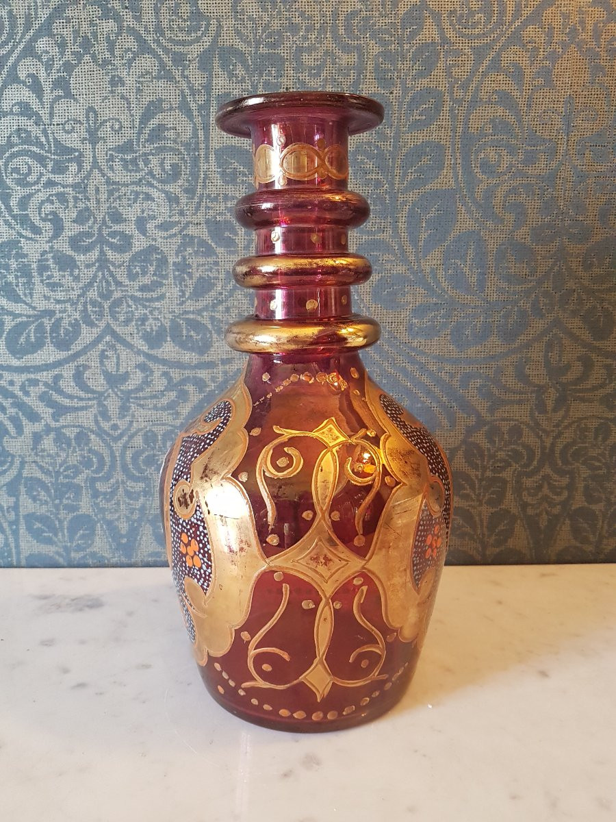 Persian Glass Vase. 19th Century.-photo-4