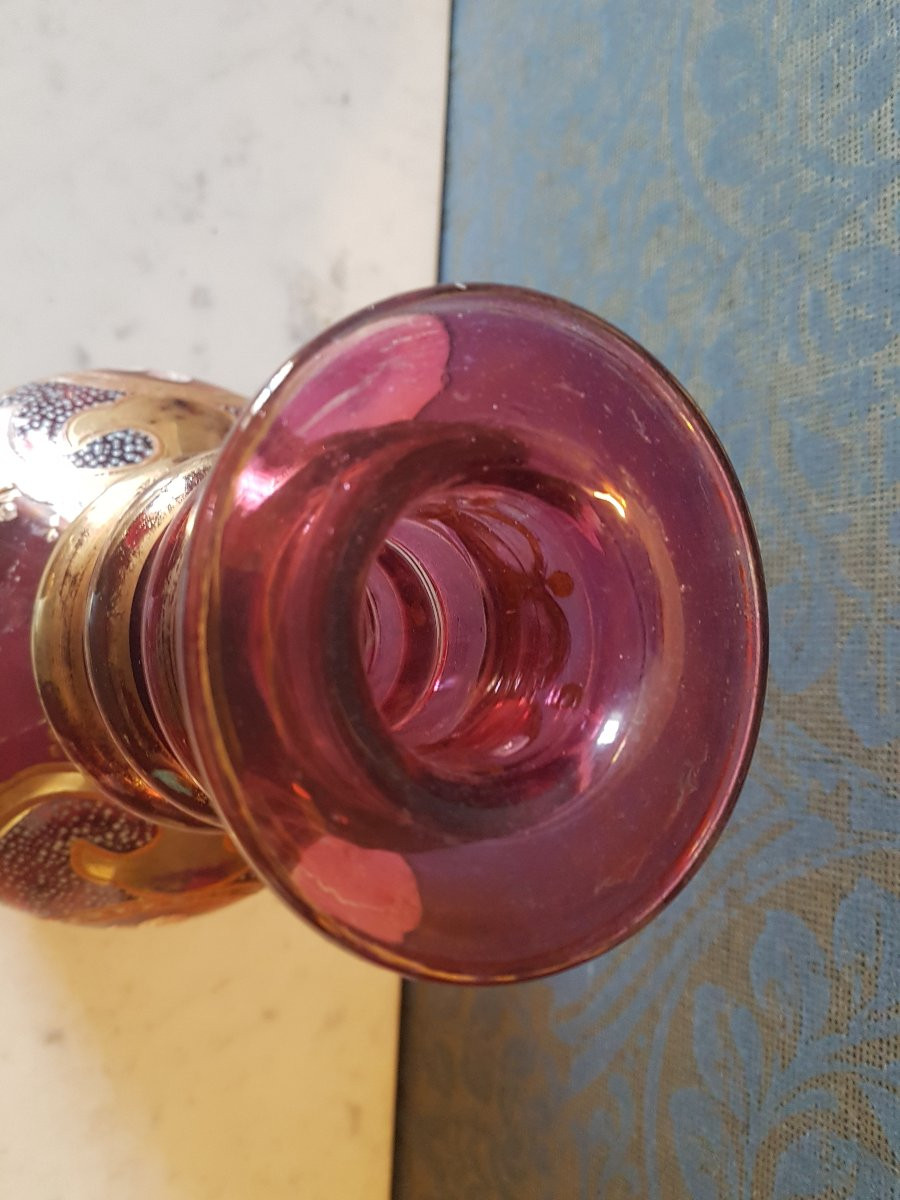 Persian Glass Vase. 19th Century.-photo-3