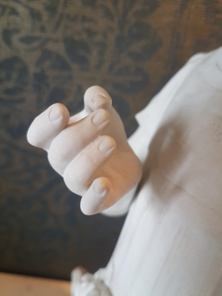 Sculpture In Bisquit Porcelain (young Woman). A . De Ranieri. 19th Century.-photo-2