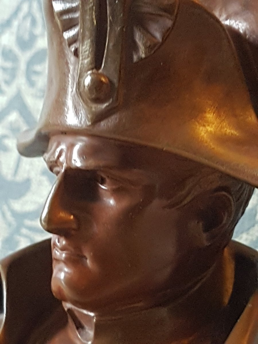 Sculpture en bronze representant  Napoleon par Emile  Pinedo.-photo-3