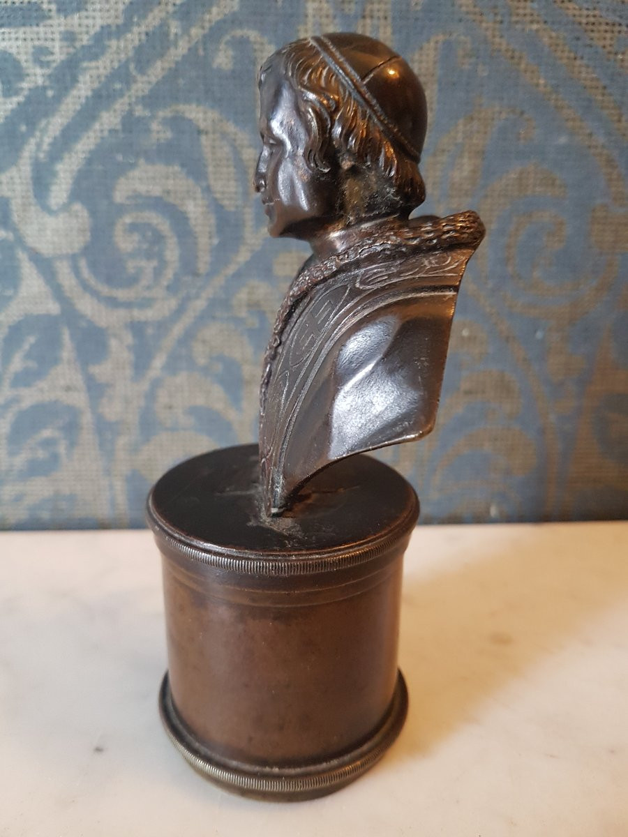 Bronze Sculpture Representing A Pope. France 19th Century.-photo-6