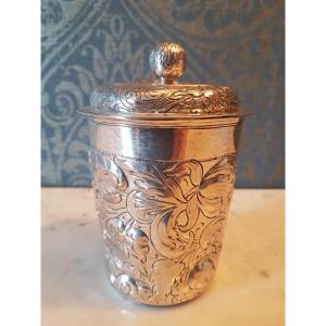 Silver-covered Beaker. Breslau - Germany 18th Century. 