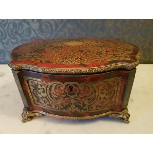 Boulle Marquetry Jewelry Box. Napoleon III. 