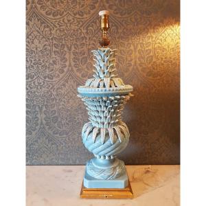 Large Porcelain Lamp-vase. 20th Century 