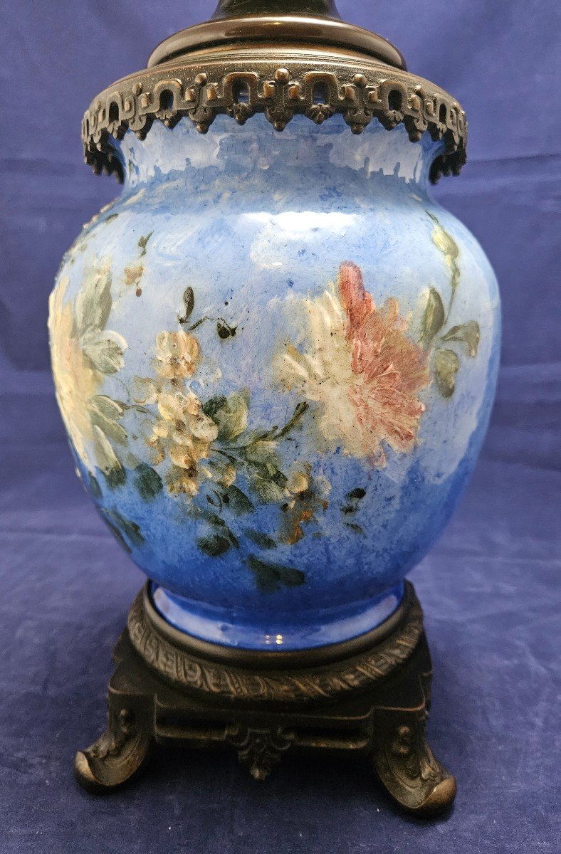 Gien, Pair Of Impressionist Ceramic Lamps Dg-photo-6