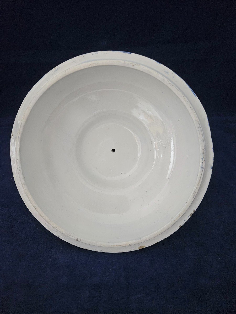 Gien,  urne couverte sur socle en faïence 1860 / 1871-photo-2