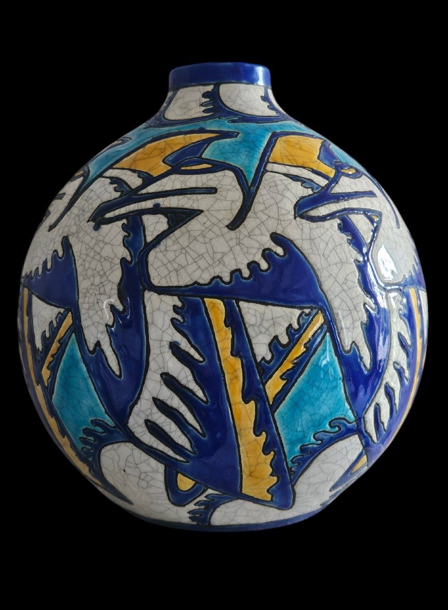 Charles Catteau Boch Frères vase en céramique Art déco 1925-photo-4