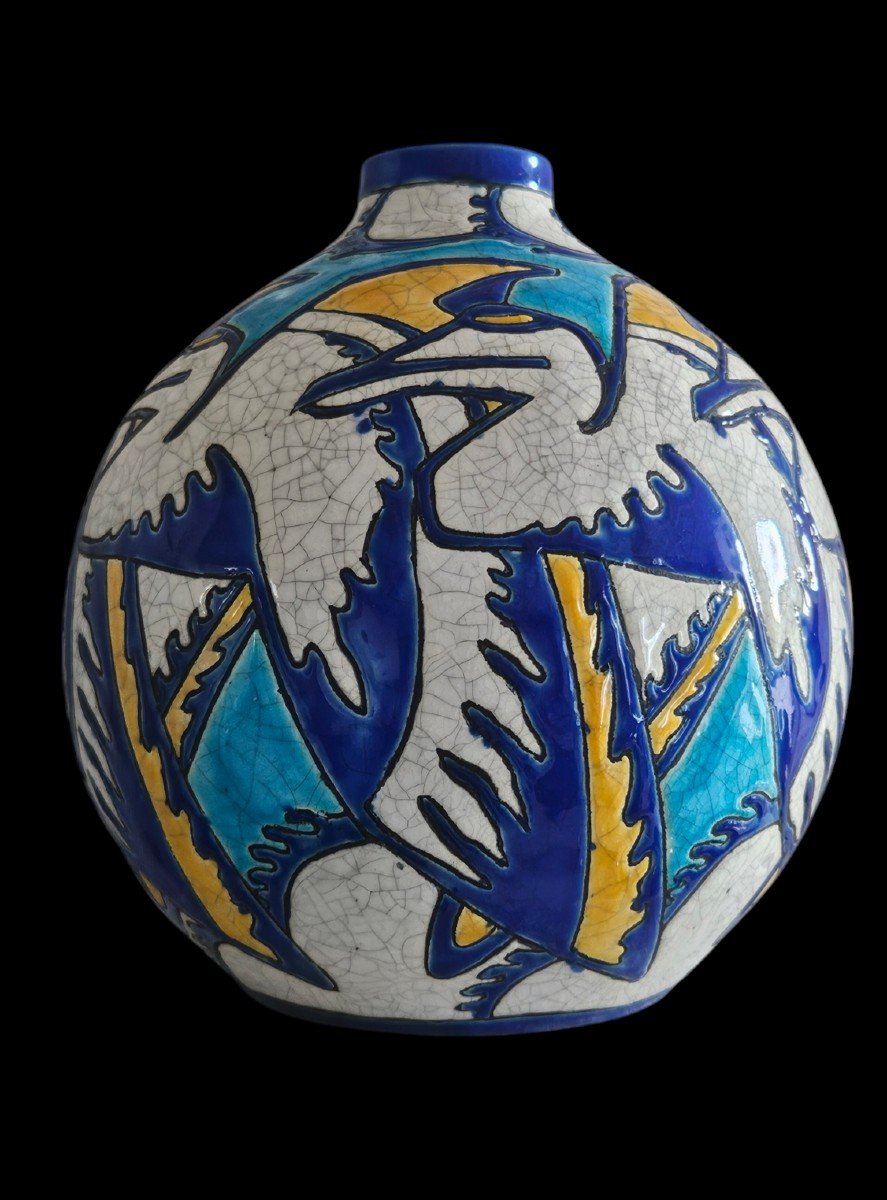 Charles Catteau Boch Frères vase en céramique Art déco 1925-photo-5