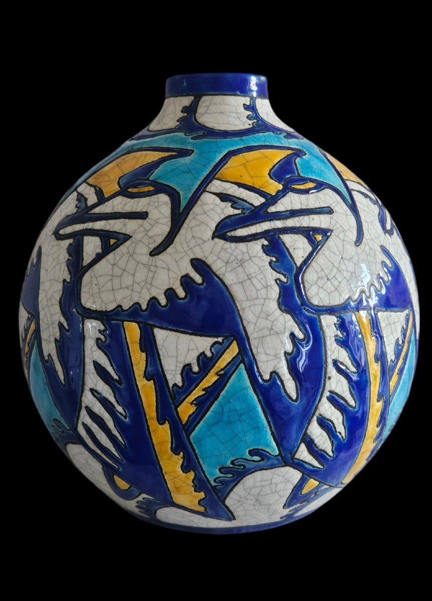 Charles Catteau Boch Frères vase en céramique Art déco 1925