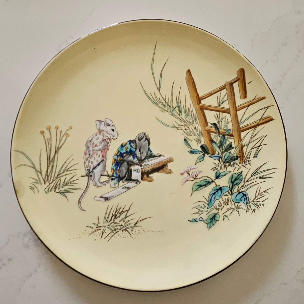 Earthenware Plate By Jules Vieillard In Bordeaux, 19th Century 