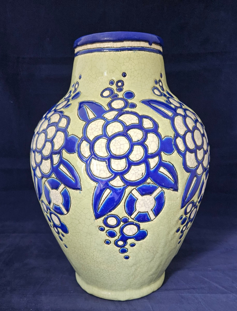 Large Boch La Louvière Ceramic Vase After Charles Catteau Circa 1925/1930