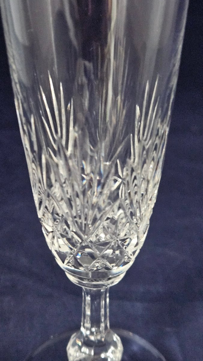 Saint Louis 10 Massenet Model Champagne Flutes (new)-photo-1