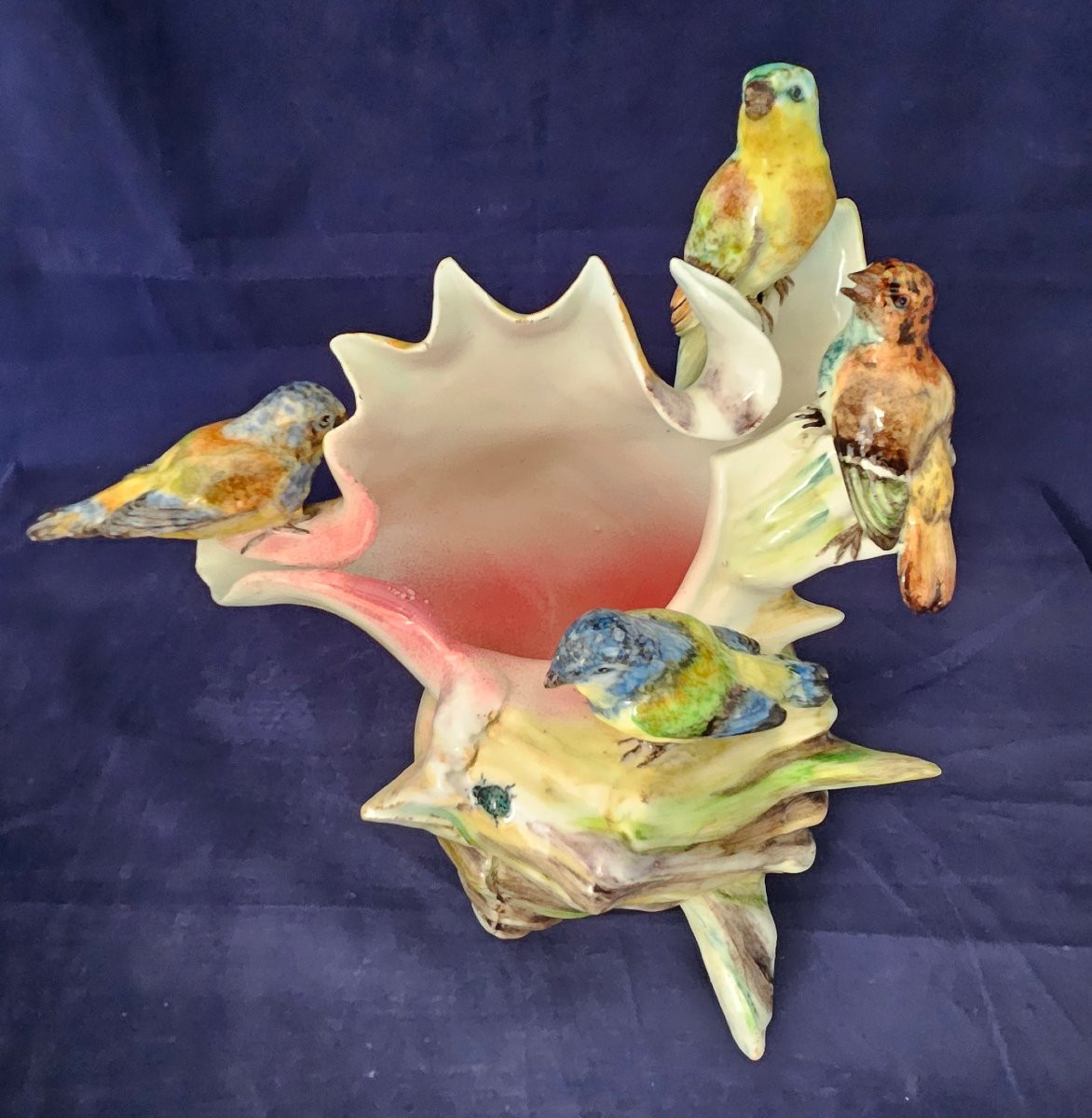 Delphin Massier Slip Vase In Vallauris-photo-2