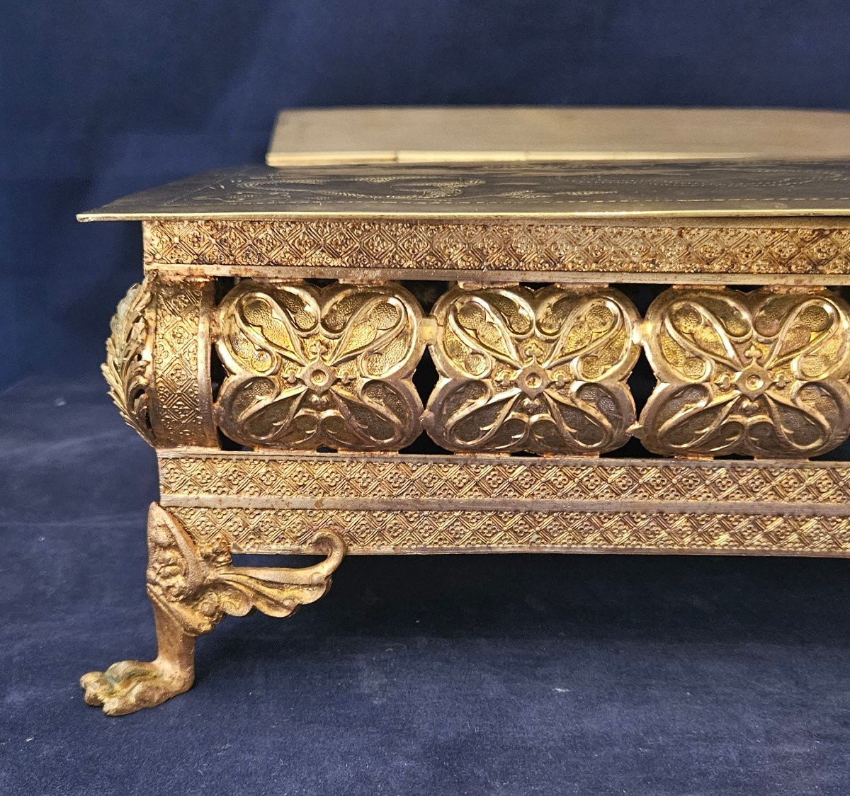 Tabor, Lectern, Church Pulpit In Bronze And Gilded Brass, Enamels. 19th Century -photo-7