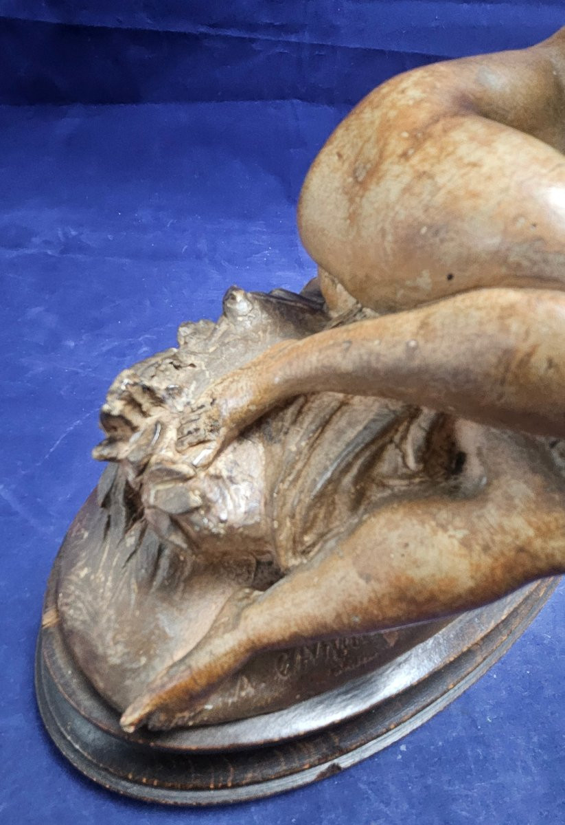 Carrier Belleuse Terracotta Sculpture, 19th Century-photo-2