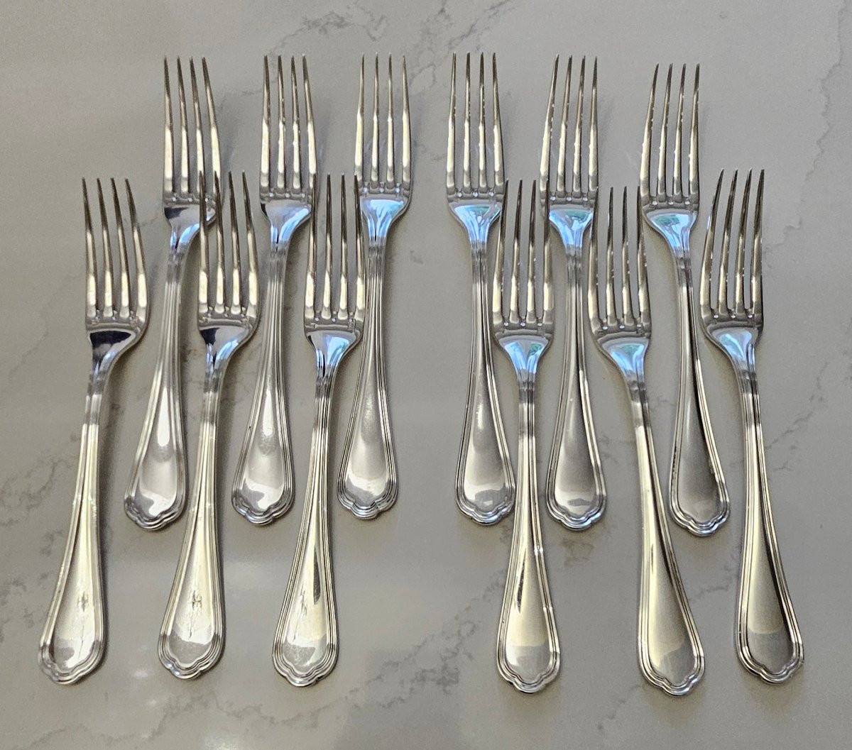 Christofle, ménagère 37 pièces modèle Spatours. TBE-photo-2