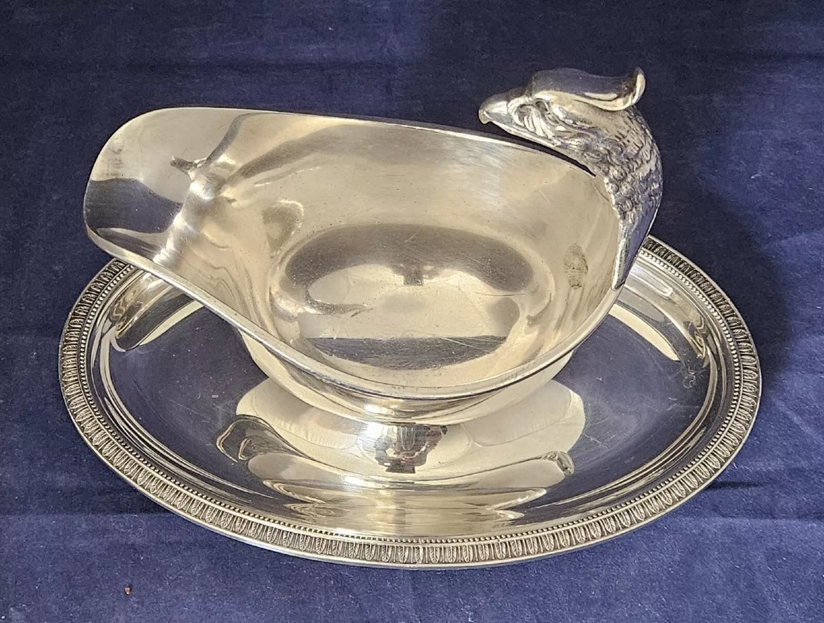 Christofle, saucière de service modèle Malmaison Empire-photo-2