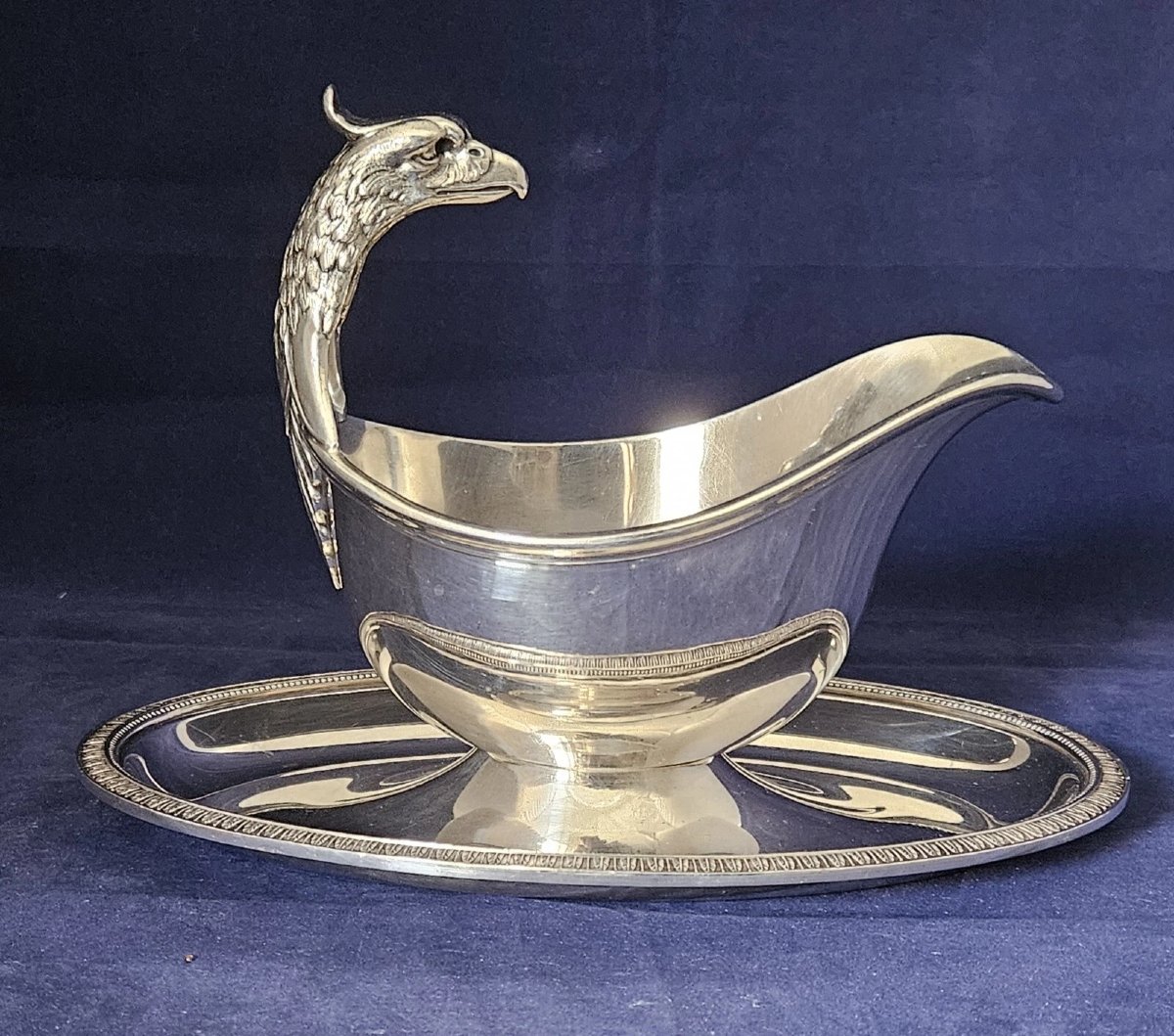 Christofle, saucière de service modèle Malmaison Empire-photo-3