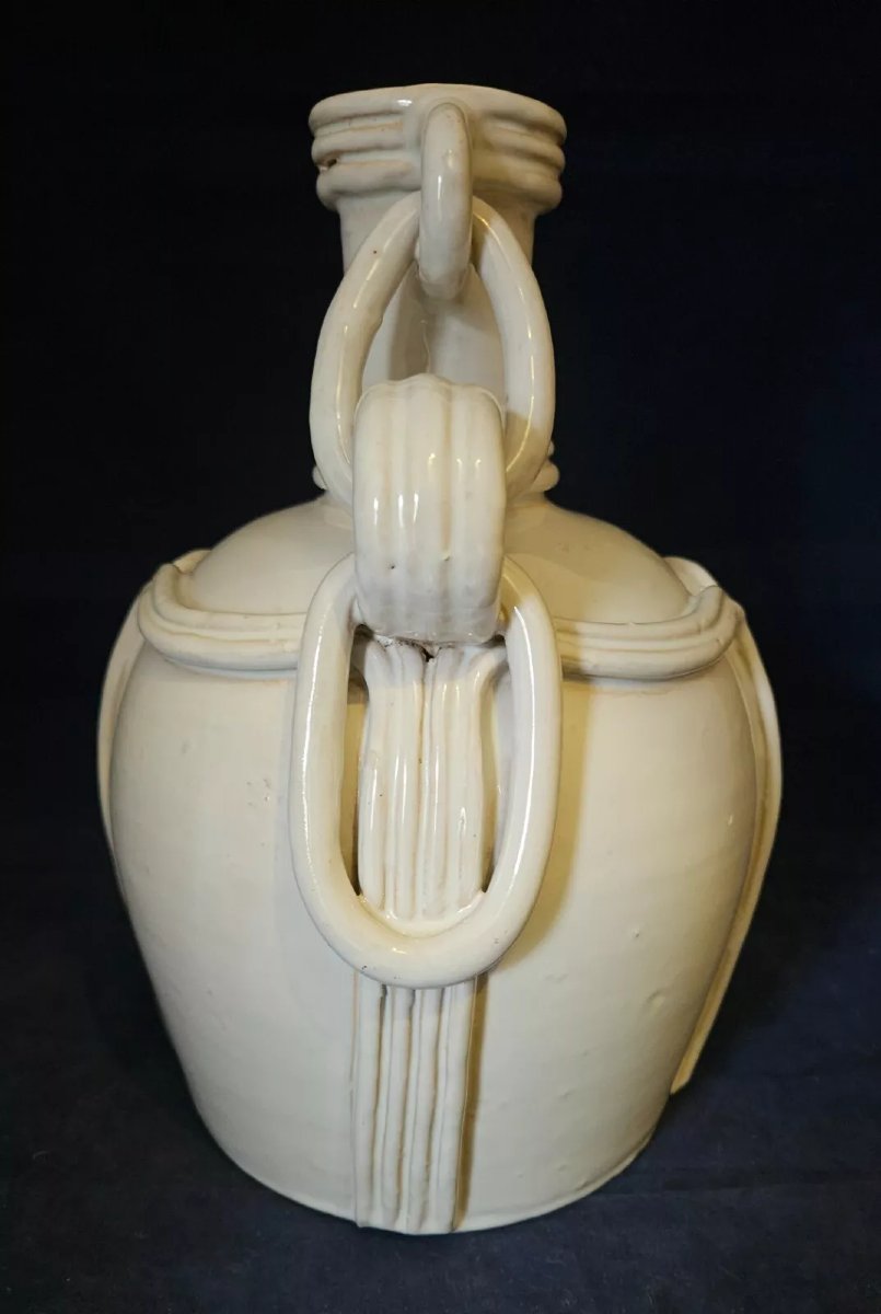 Grand vase en céramique de Malicorne, atelier Emile Tessier-photo-1