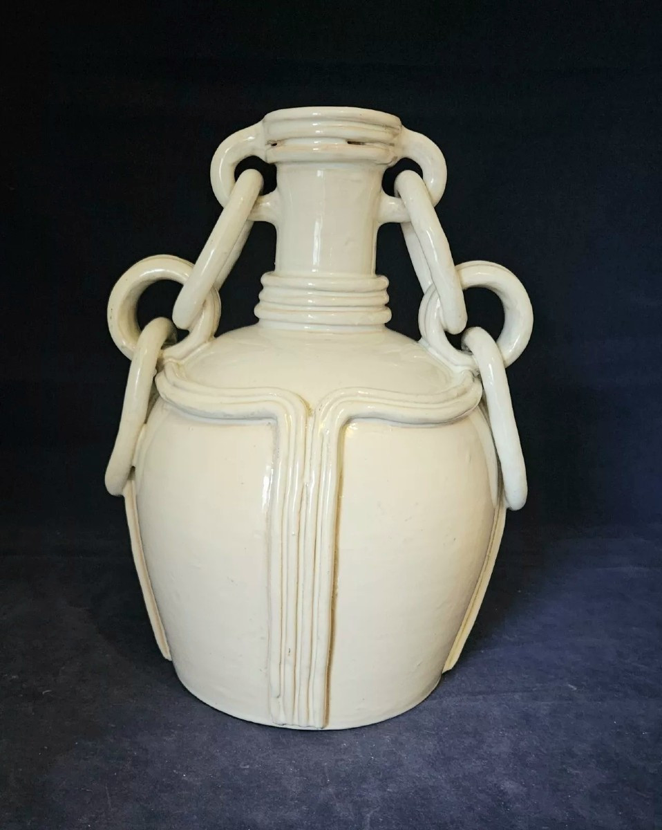 Grand vase en céramique de Malicorne, atelier Emile Tessier