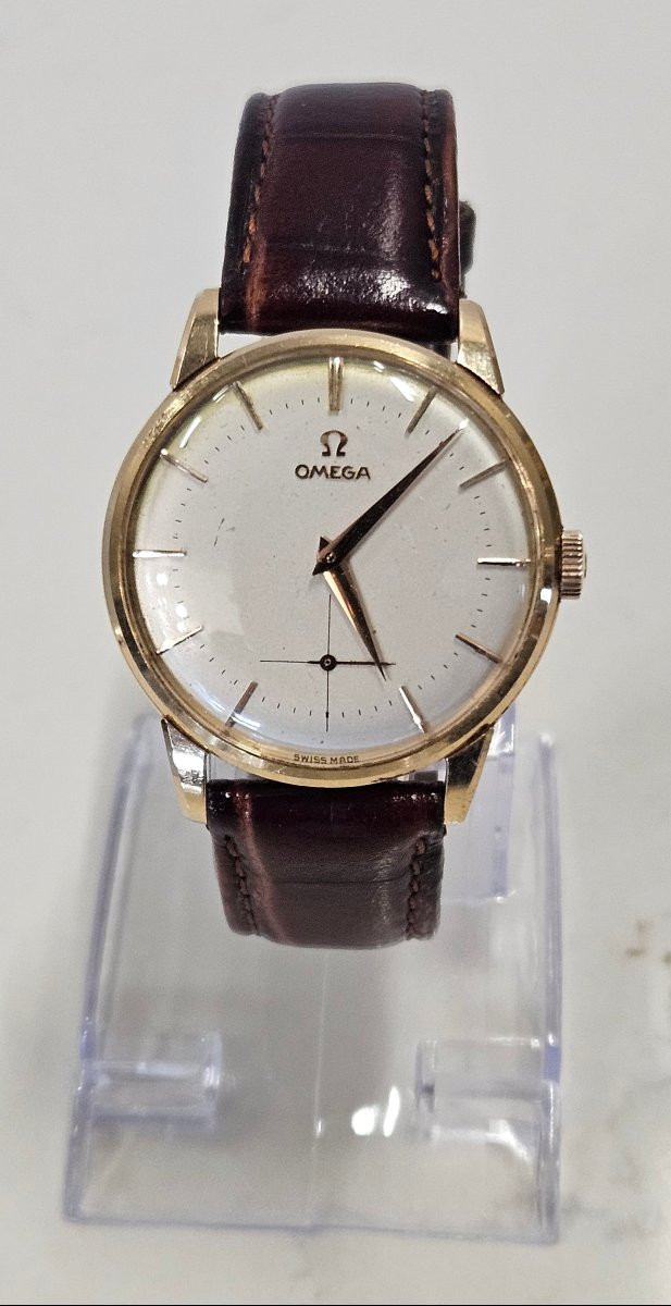OMEGA, montre homme remontage manuel, or 18 k. -photo-2