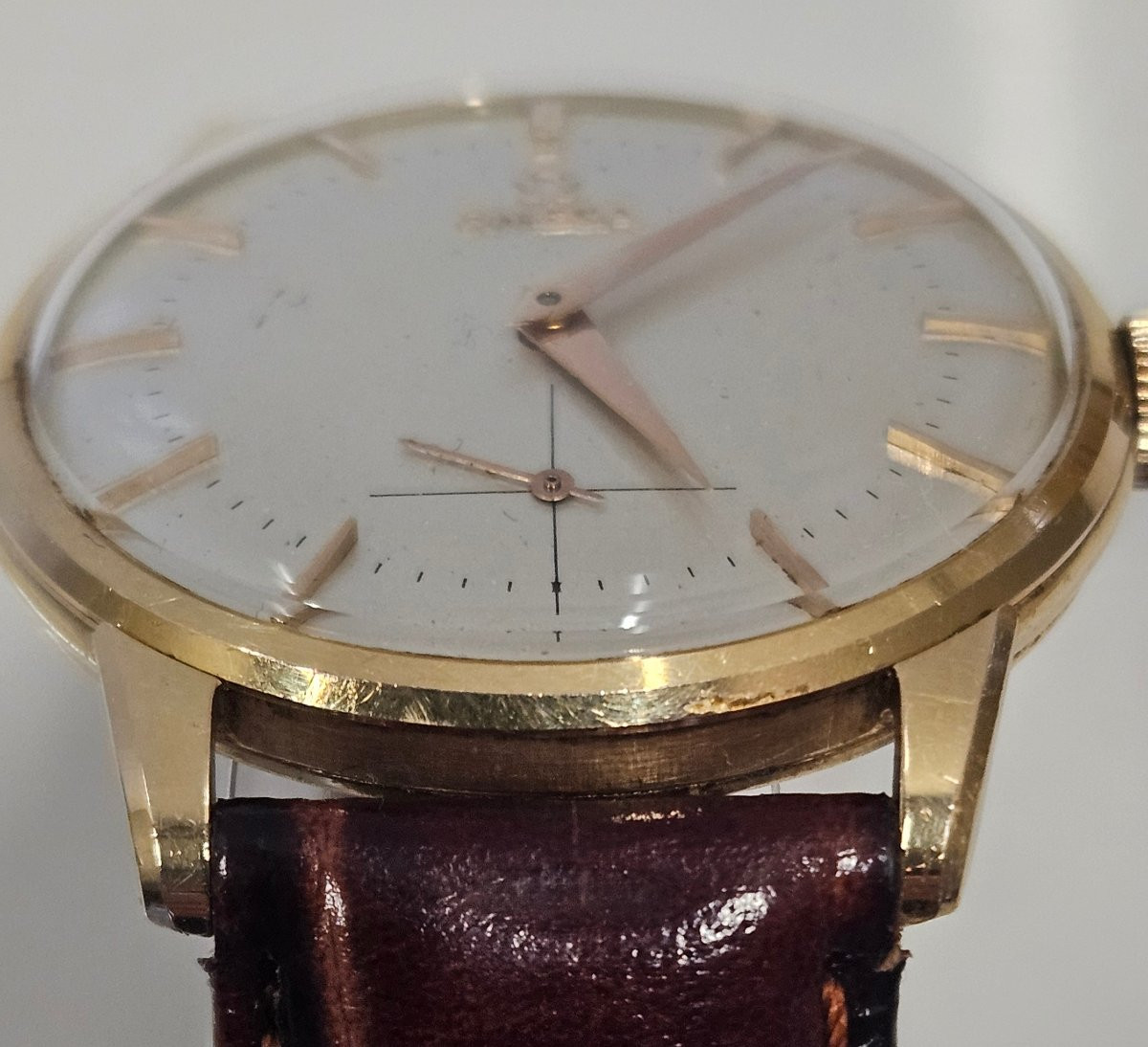 OMEGA, montre homme remontage manuel, or 18 k. -photo-4