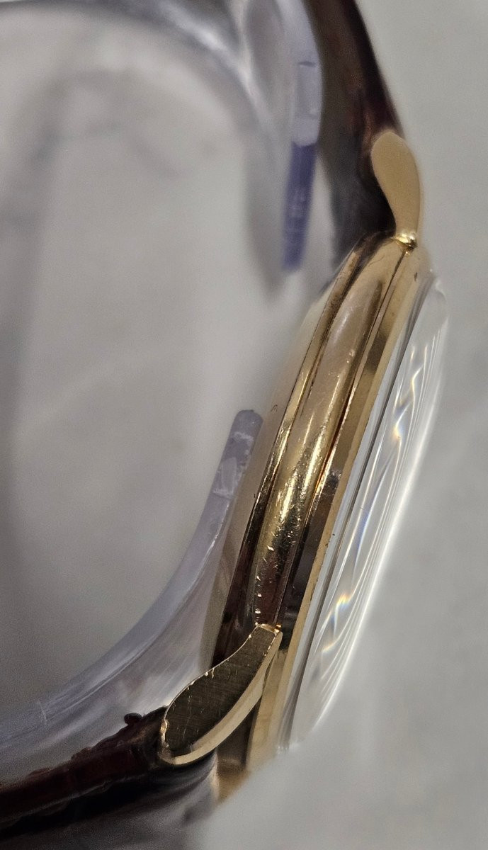 OMEGA, montre homme remontage manuel, or 18 k. -photo-2