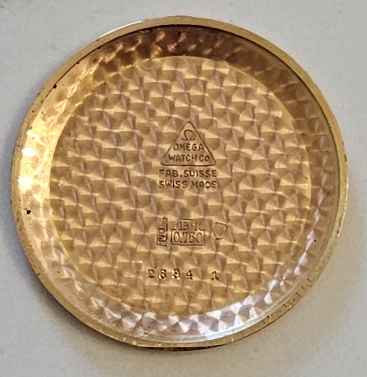 OMEGA, montre homme remontage manuel, or 18 k. -photo-8