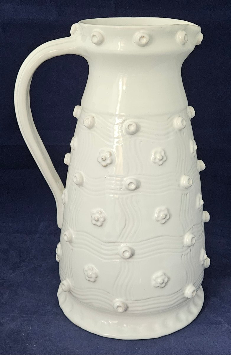 Large Ceramic Pitcher By émile Téssier In Malicorne-photo-4