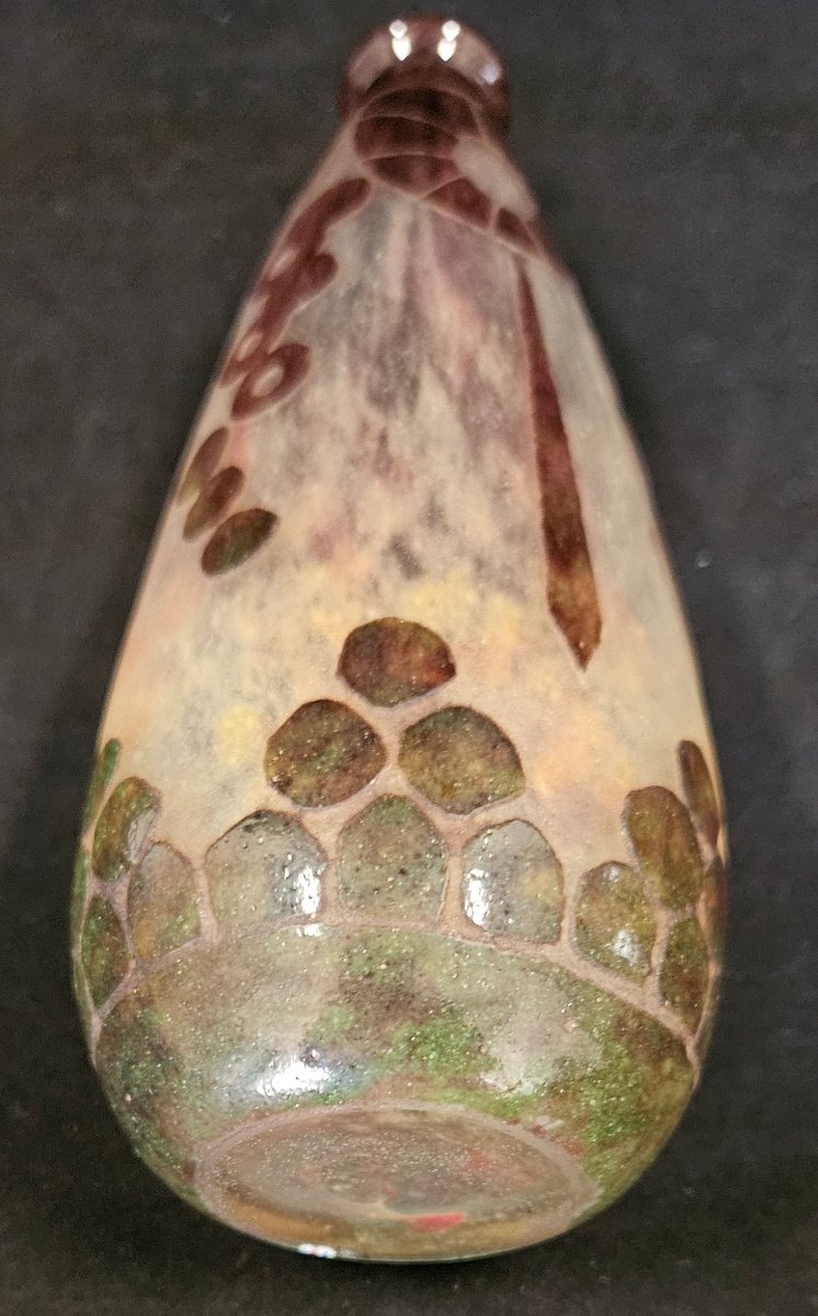 Le verre Français, les frères Schneider vase art déco marque au berlingot 1918/1922. -photo-6