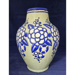 Grand vase en céramique Boch La Louvière d'après Charles Catteau circa 1925/ 1930